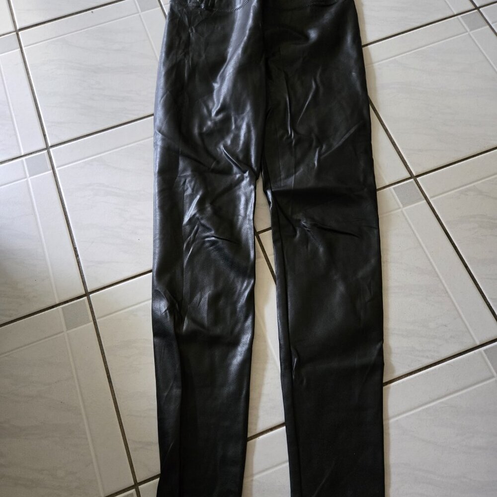 Wilfred Free Daria High Waisted Vegan Leather Leggings Black XS - Picture 2 of 4